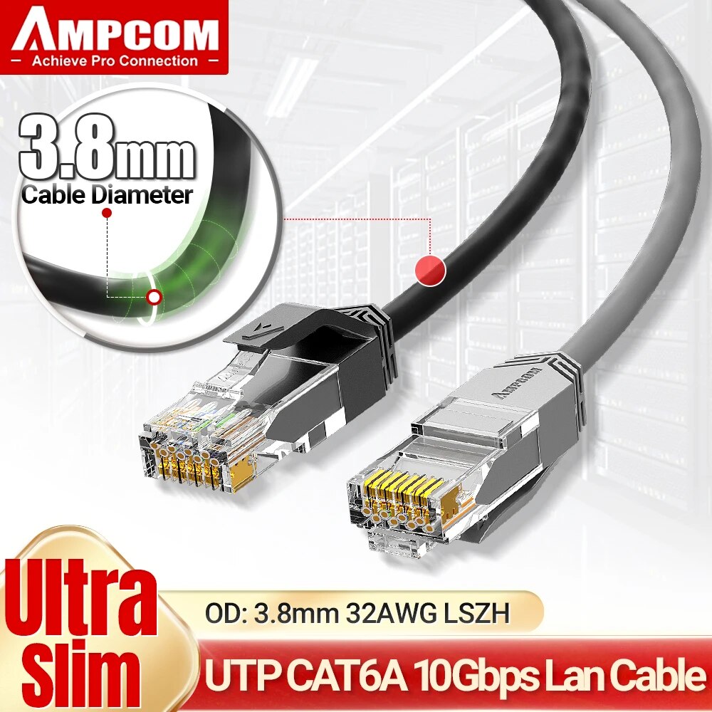 Rj45 Jack - كابل شبكة Cat6a فائق النحافة من
