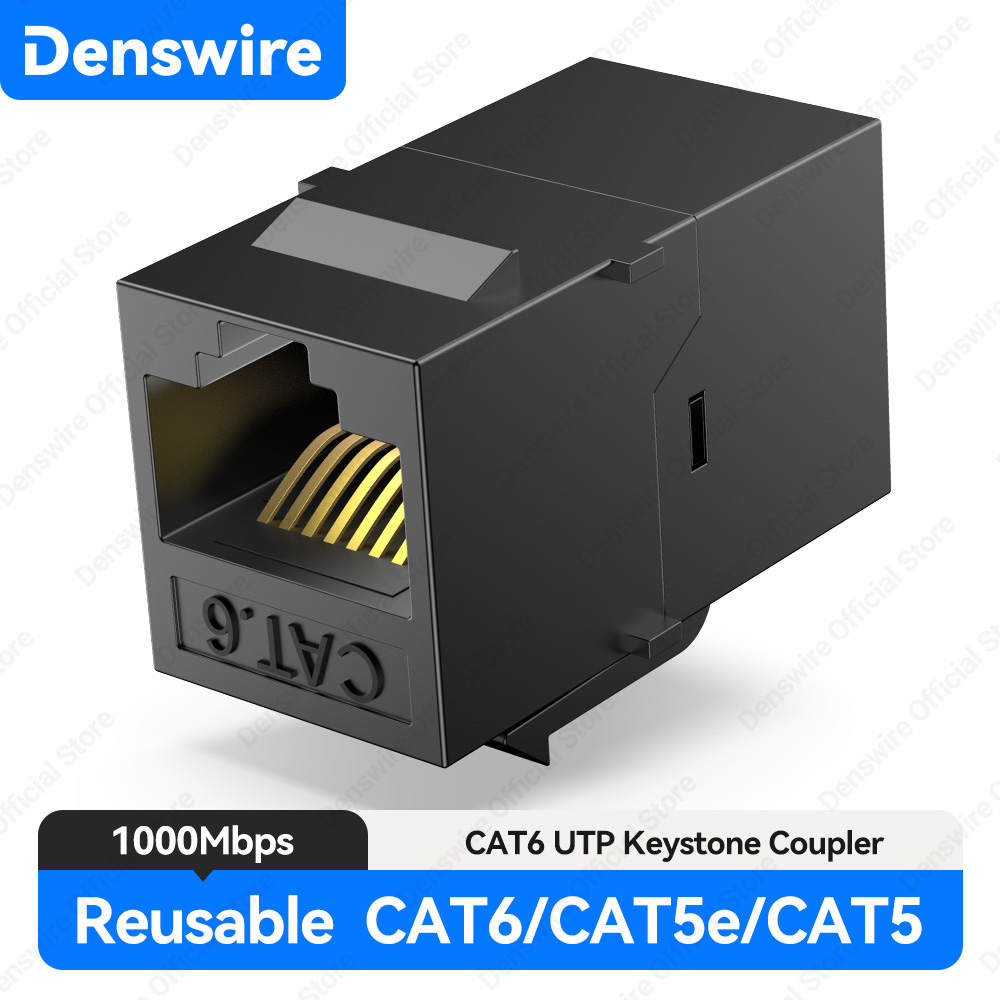 Rj45 Jack - وصلة كيستون RJ45 CAT6 من دينسواير،