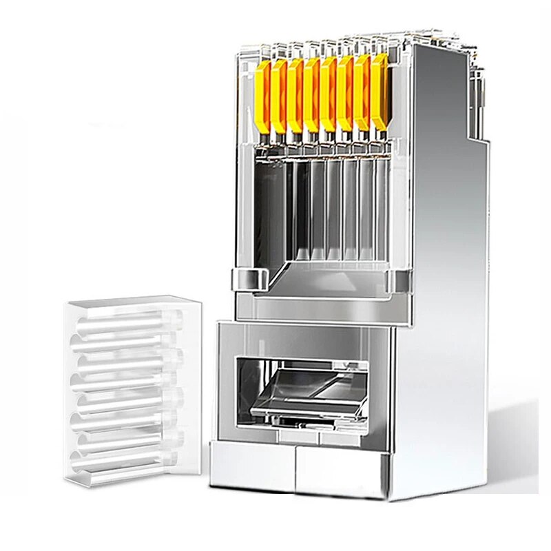 Rj45 Jack - ZoeRax 50 قطعة موصلات Cat6 RJ45،