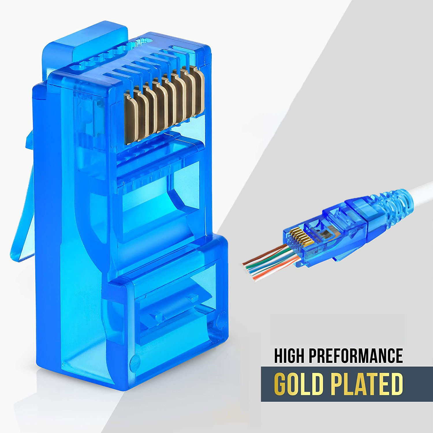 ZoeRax 100 قطعة موصلات RJ45 Ca - مراجعة Rj45 Jack وسعره