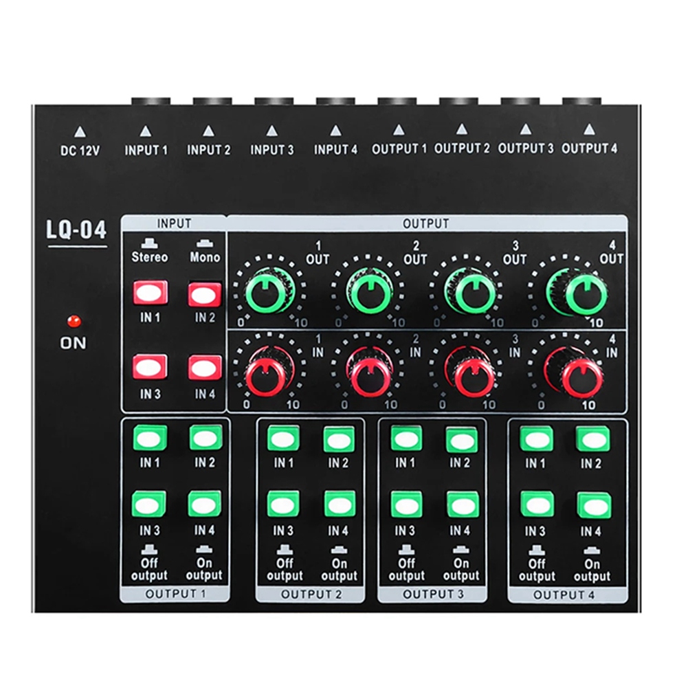 (MEOF) -LQ04 ميكسر صوتي رباعي  - مراجعة Headphone Amplifier وسعره