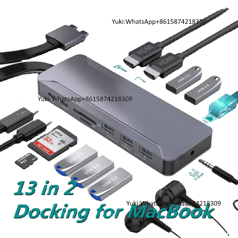 محطة إرساء USB C مزدوجة الشاشة - مراجعة Rj45 Jack وسعره