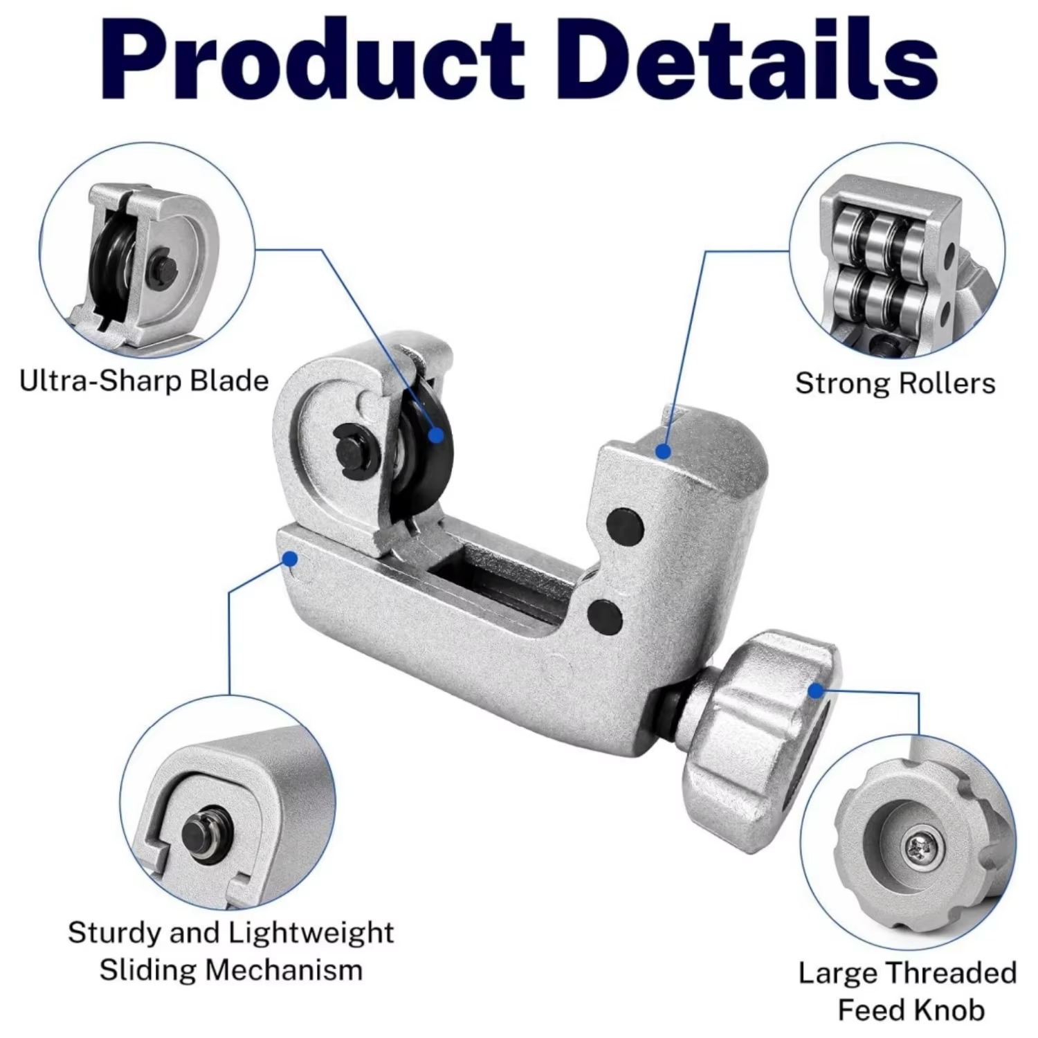 قاطعة أنابيب مزودة بمحامل (نطا - مراجعة Knob Aluminum وسعره