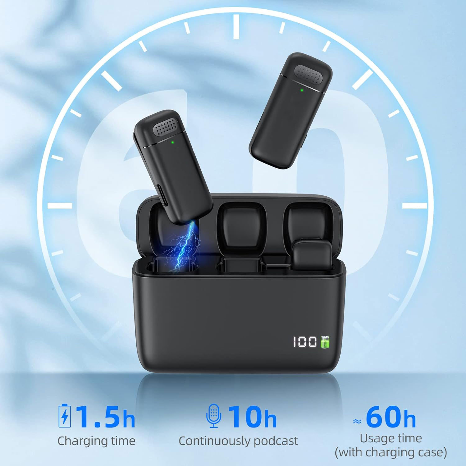 ميكروفون لاسلكي مزدوج مع علبة  - مراجعة Microphone Capsule وسعره