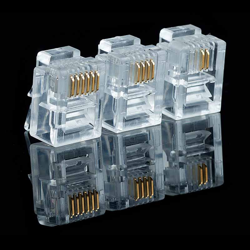 20/50/100 قطعة RJ11 6P2C 6P4C  - مراجعة Rj45 Jack وسعره