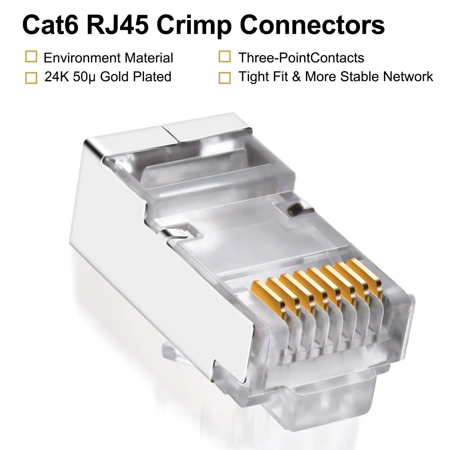 ZoeRax 50 قطعة موصلات Cat6 RJ4 - مراجعة Rj45 Jack وسعره
