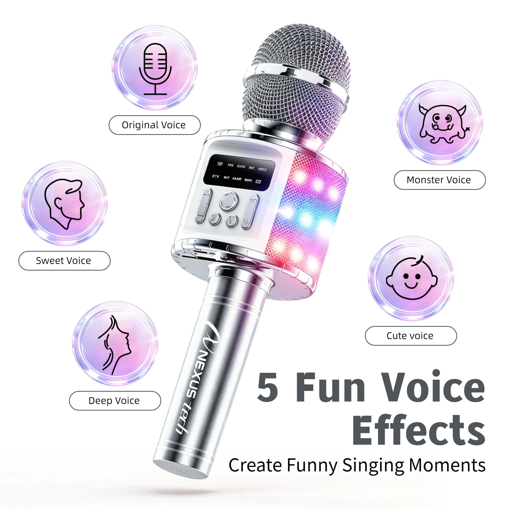 ميكروفون كاريوكي لاسلكي مزدوج  - مراجعة Microphone Capsule وسعره