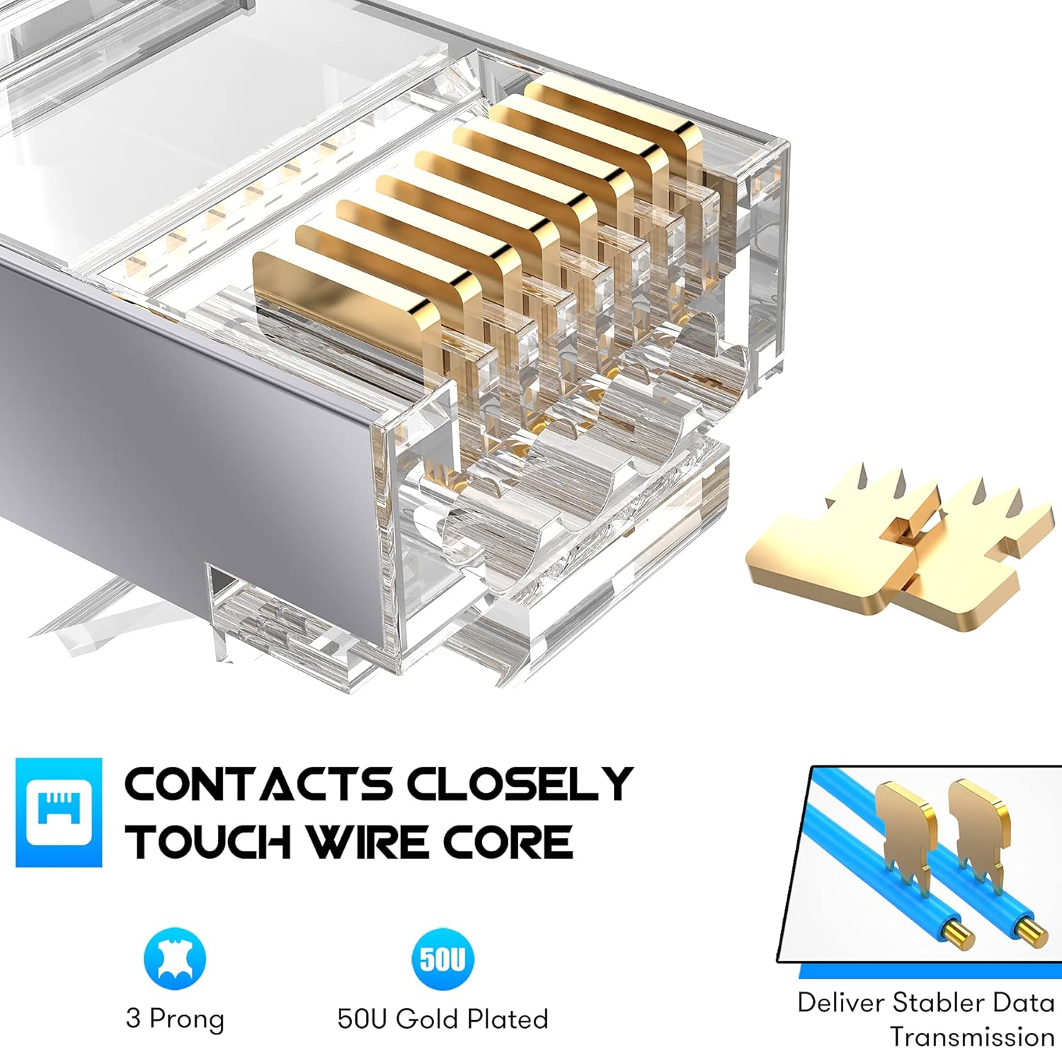موصلات RJ45 Cat7 Cat6A محمية م - مراجعة Rj45 Jack وسعره