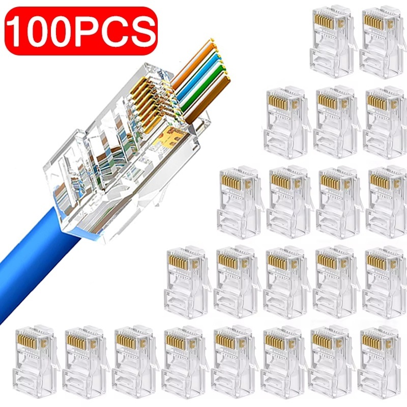 100 قطعة من موصلات الشبكة RJ45 - مراجعة Rj45 Jack وسعره